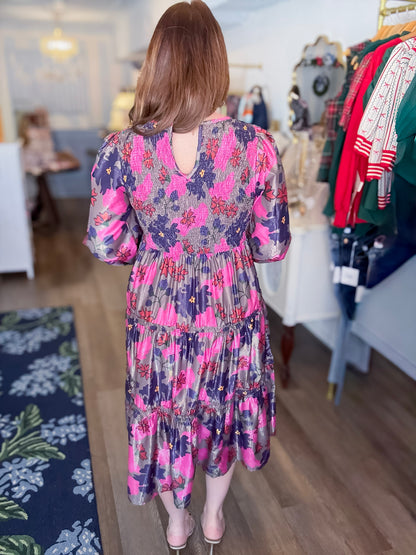 Midnight Dahlia Dress Mudpie