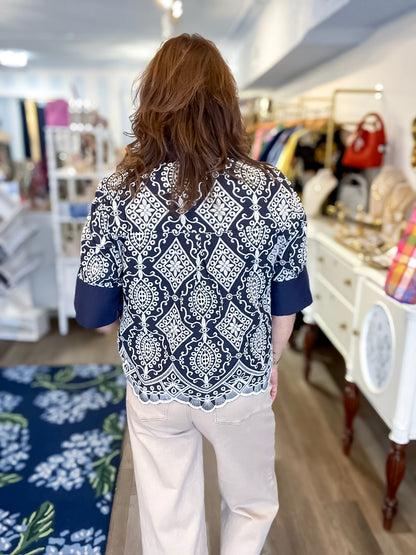 Charleston Embroidered Top Threads of Grace