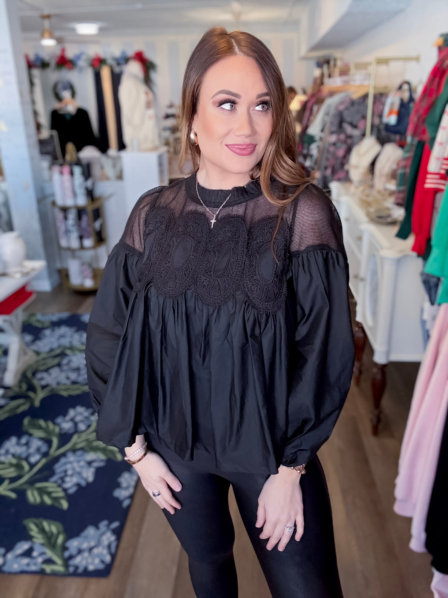 Black Dahlia Blouse Threads of Grace