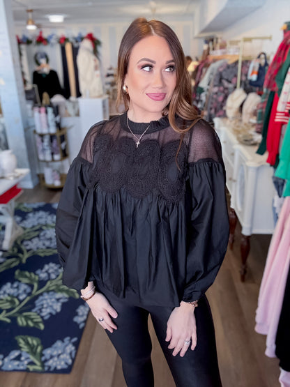 Black Dahlia Blouse Threads of Grace