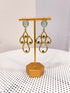 Mint & Gold Drop Statement Earrings Threads of Grace
