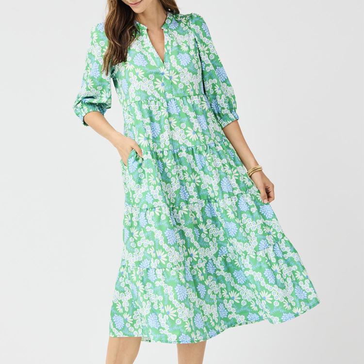 Fresh Bloom Midi Dress Mary Square