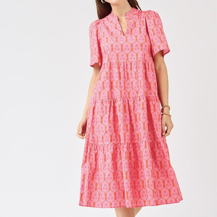 Coral Kiss Midi Dress Mary Square