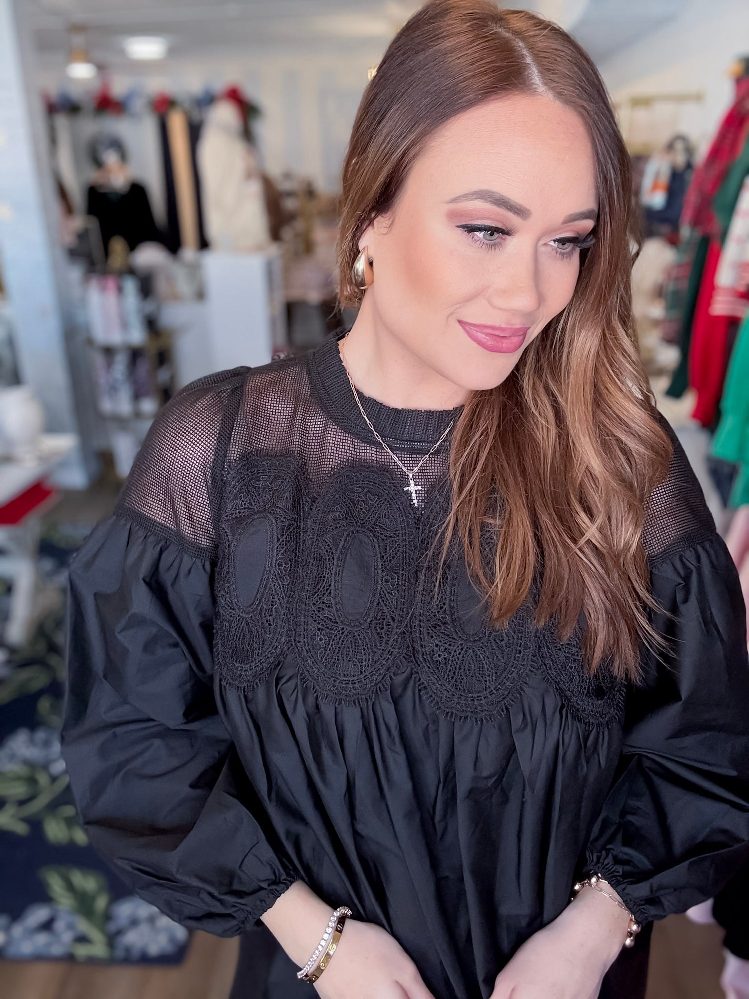 Black Dahlia Blouse Threads of Grace