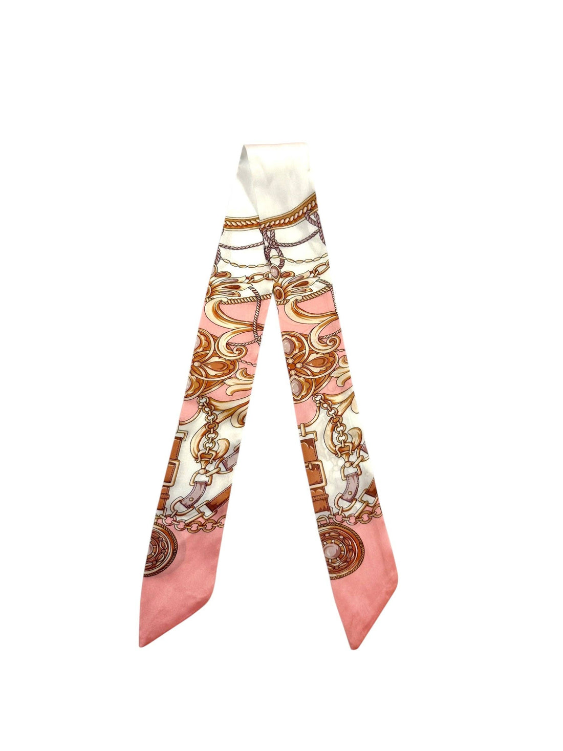 Twilly Scarf (LIGHT PINK/TAN BUCKLE CHAIN) Camel Threads