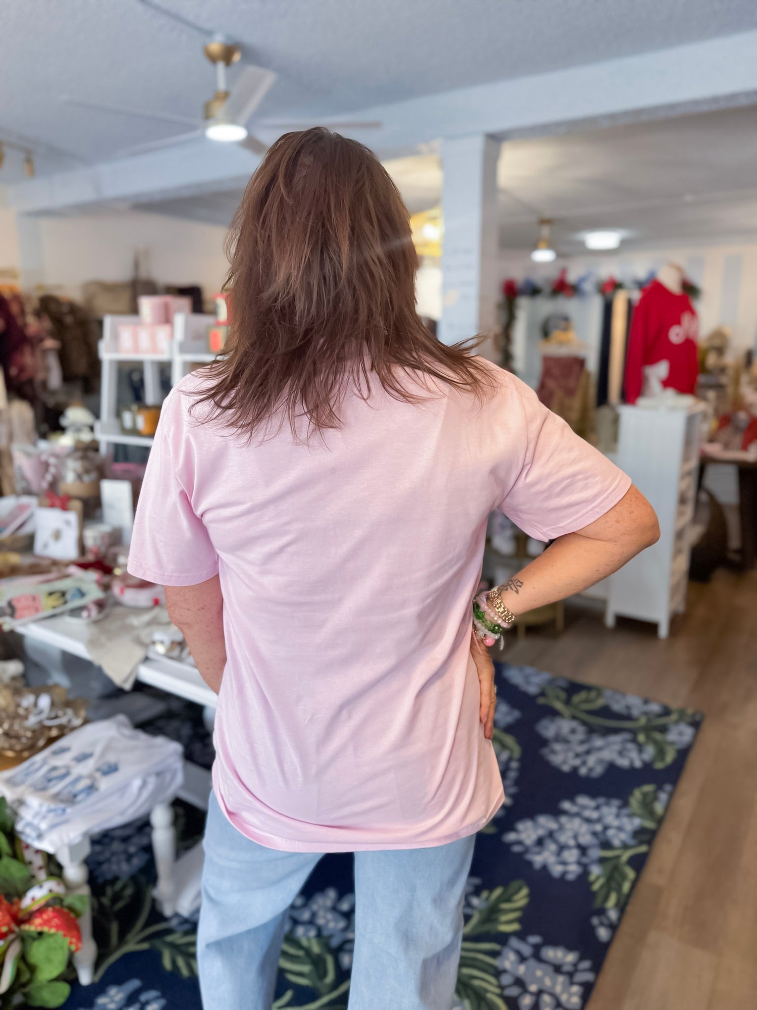 Nativity Blessing Bow Tee Threads of Grace