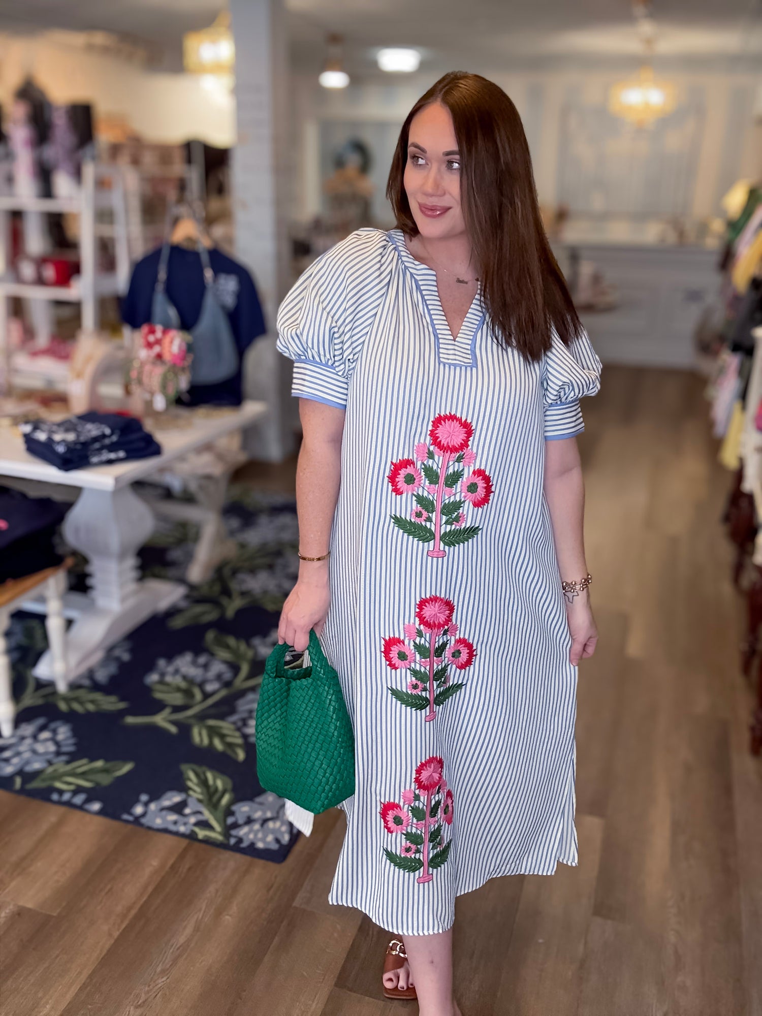 Seabrook Stripe Midi Dress