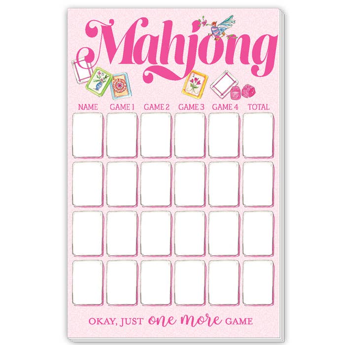 Handpainted Mahjong Score Pad Large Notepad RosanneBeck Collections