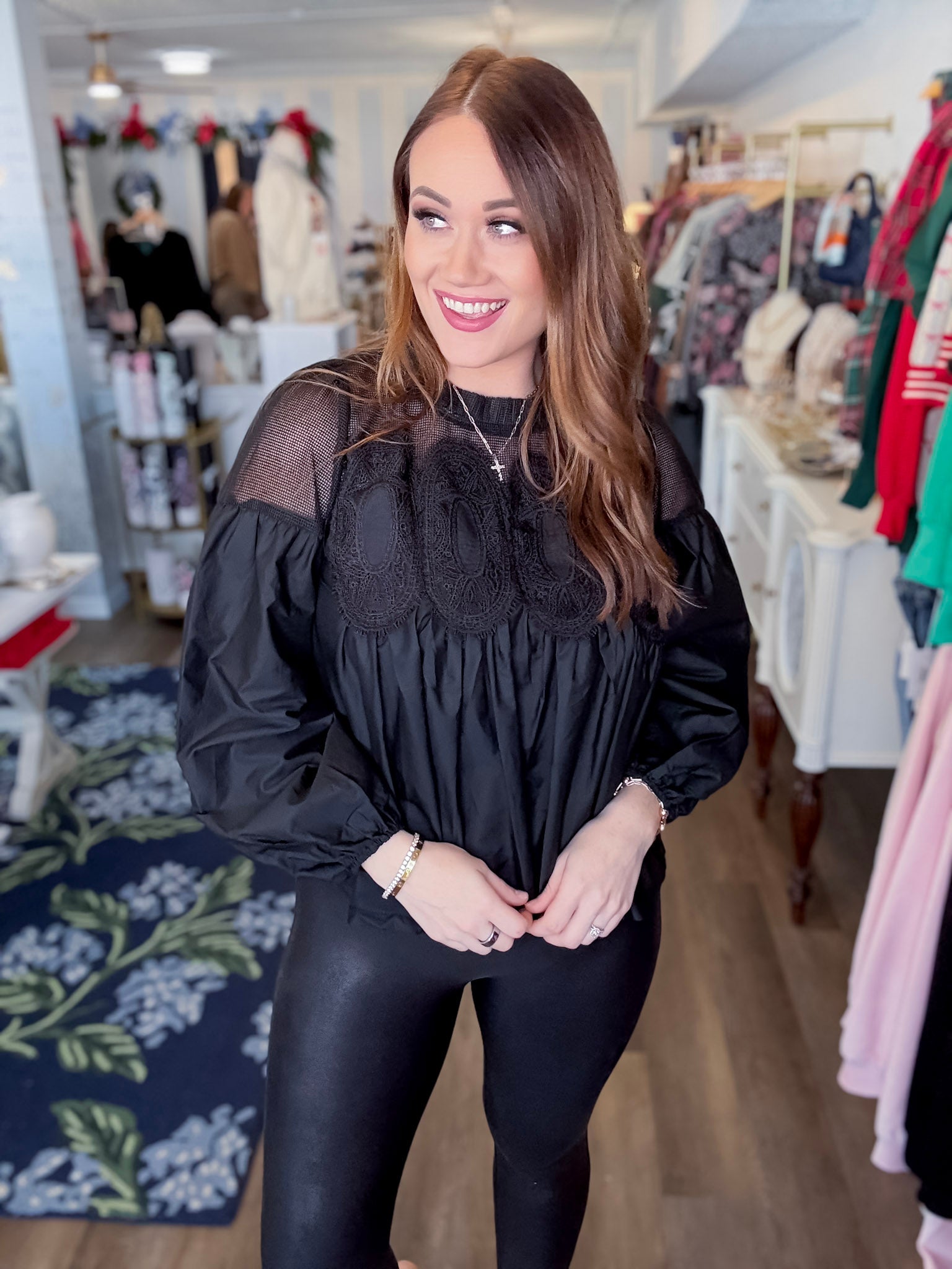 Black Dahlia Blouse Threads of Grace