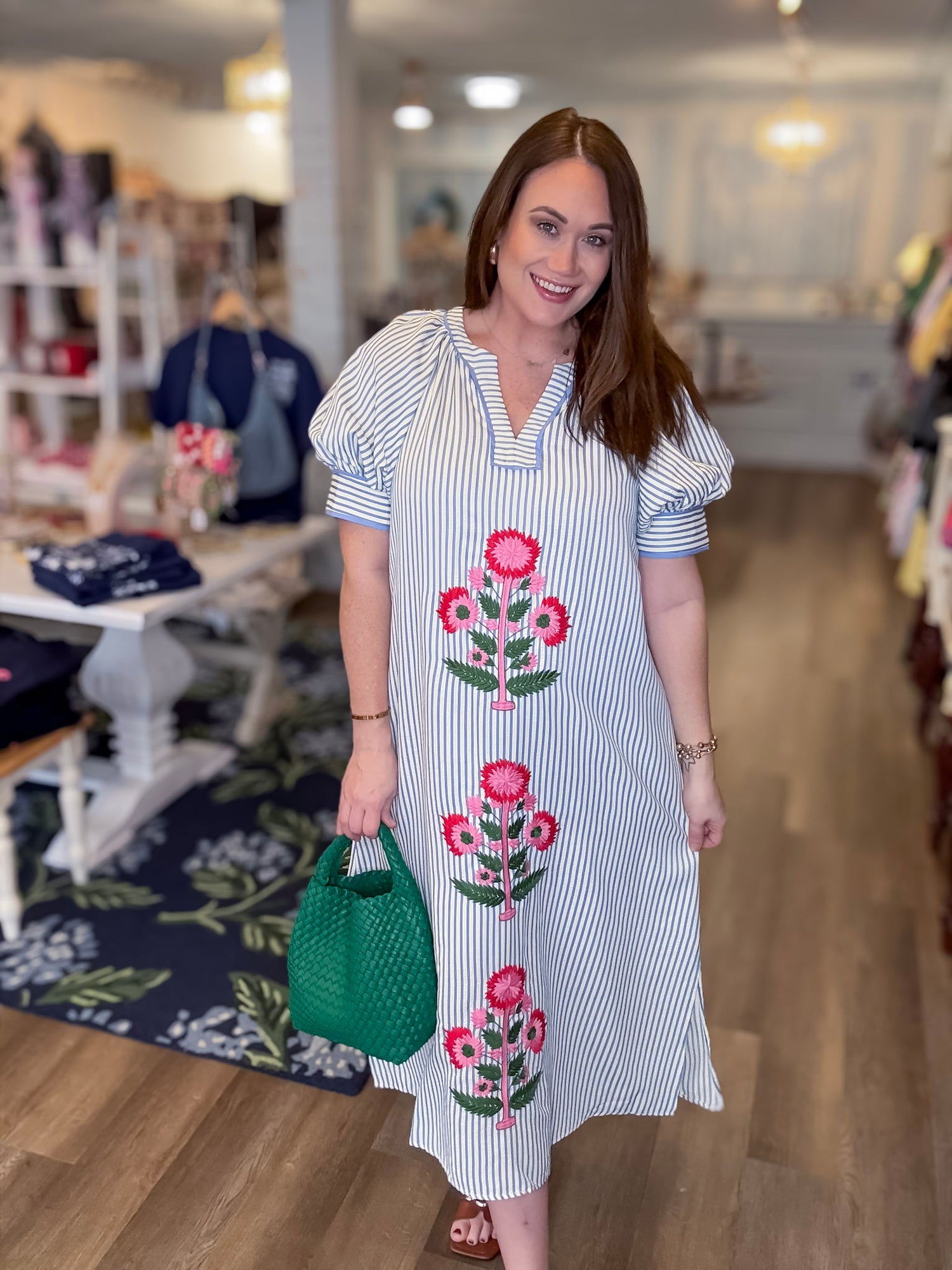 Seabrook Stripe Midi Dress