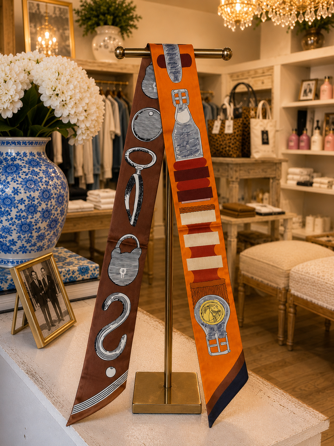 Equestrian Reversible Twilly Scarf SW Trading