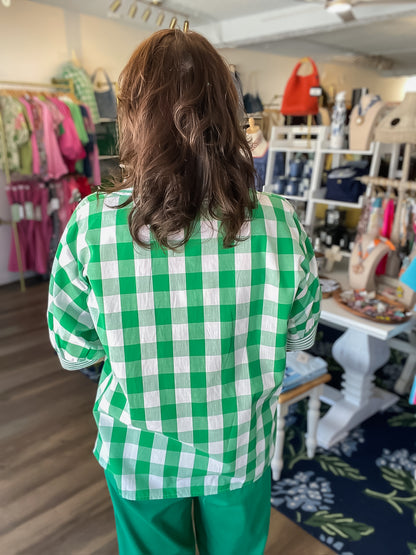 Greenwich Gingham Top Entro