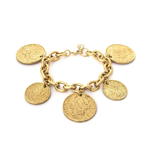 Piera Coin Bracelet by Yochi Yochi NY