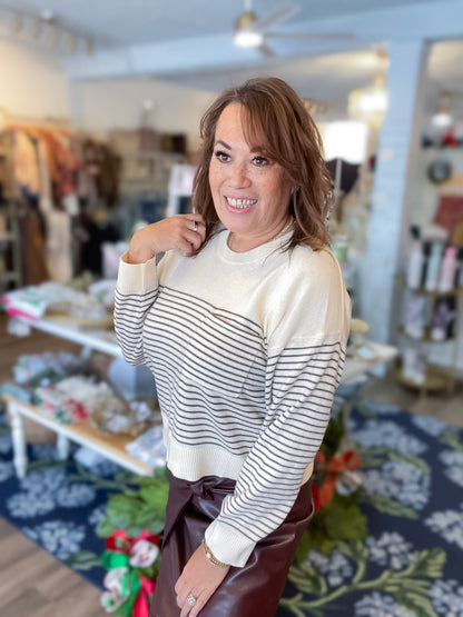 The Marlowe Stripe Sweater Threads of Grace