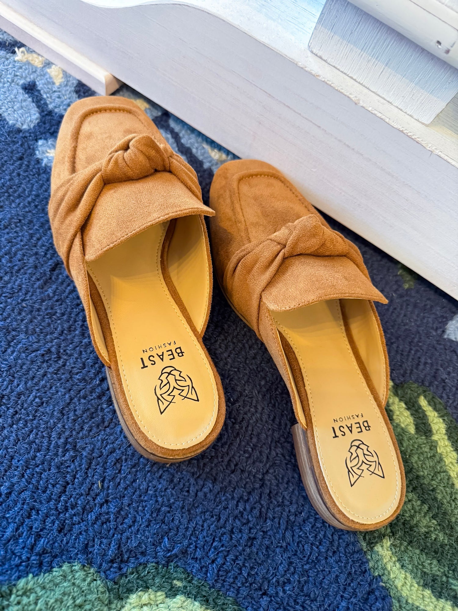 Knotted Grace Mule Shoes - Tan CCOCCI