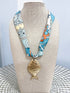 Golden Fish Silk Scarf Necklace SW Trading
