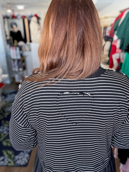 Charcoal Heart Sweater Dress Entro