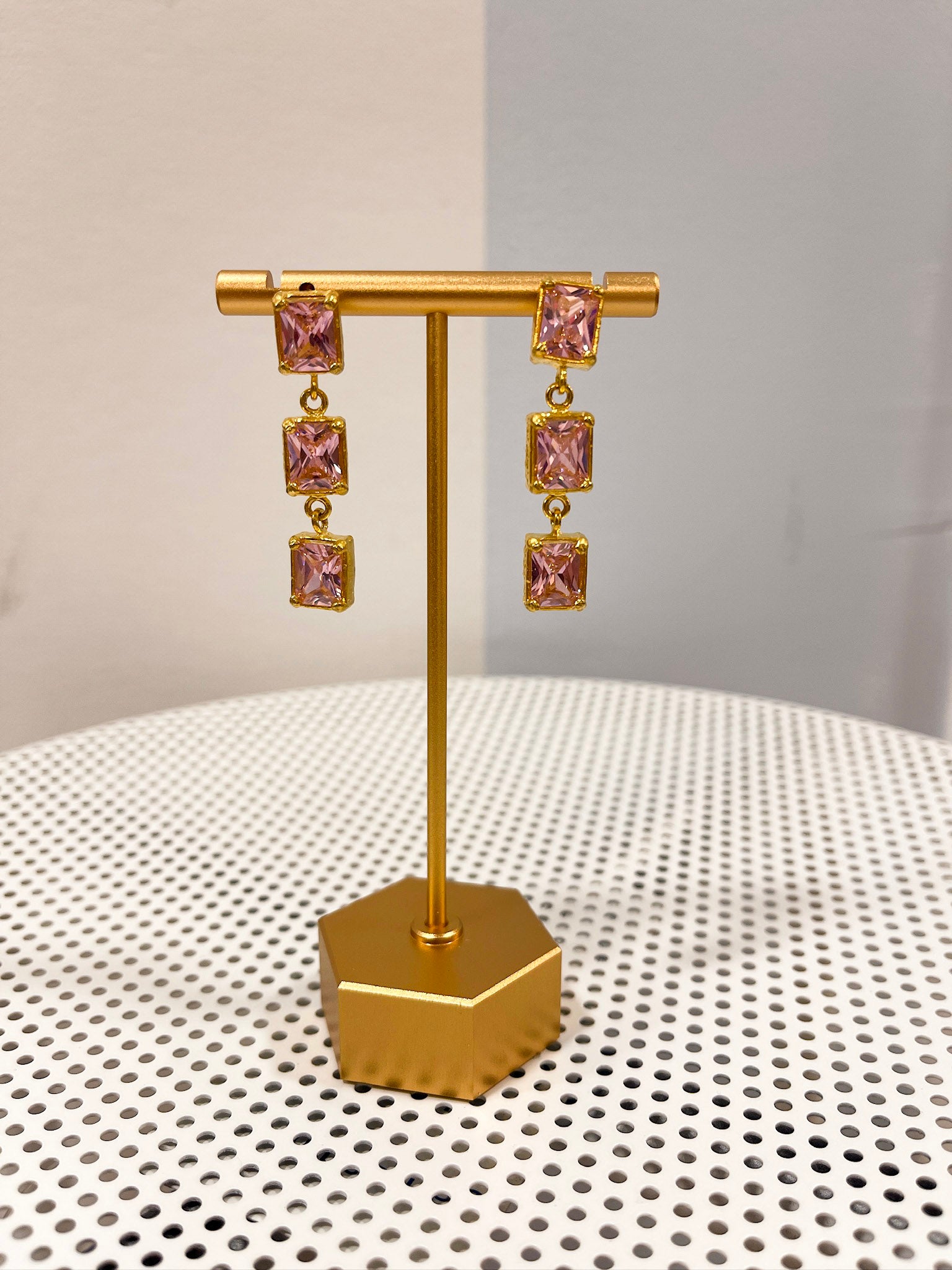 Stacked Gem Drop Earrings Threads of Grace