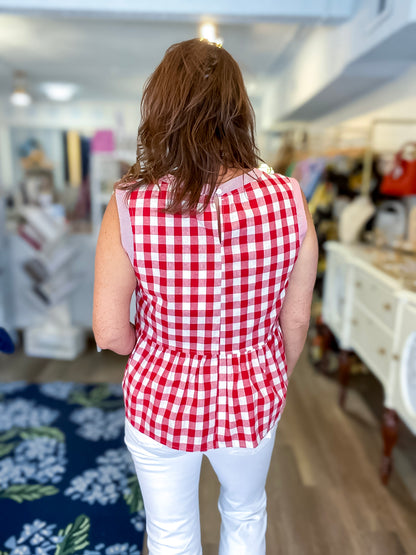 Strawberry Fields Gingham Top VOY