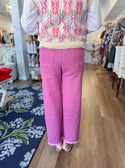 Berry Ridge Fray Hem Jean Threads of Grace