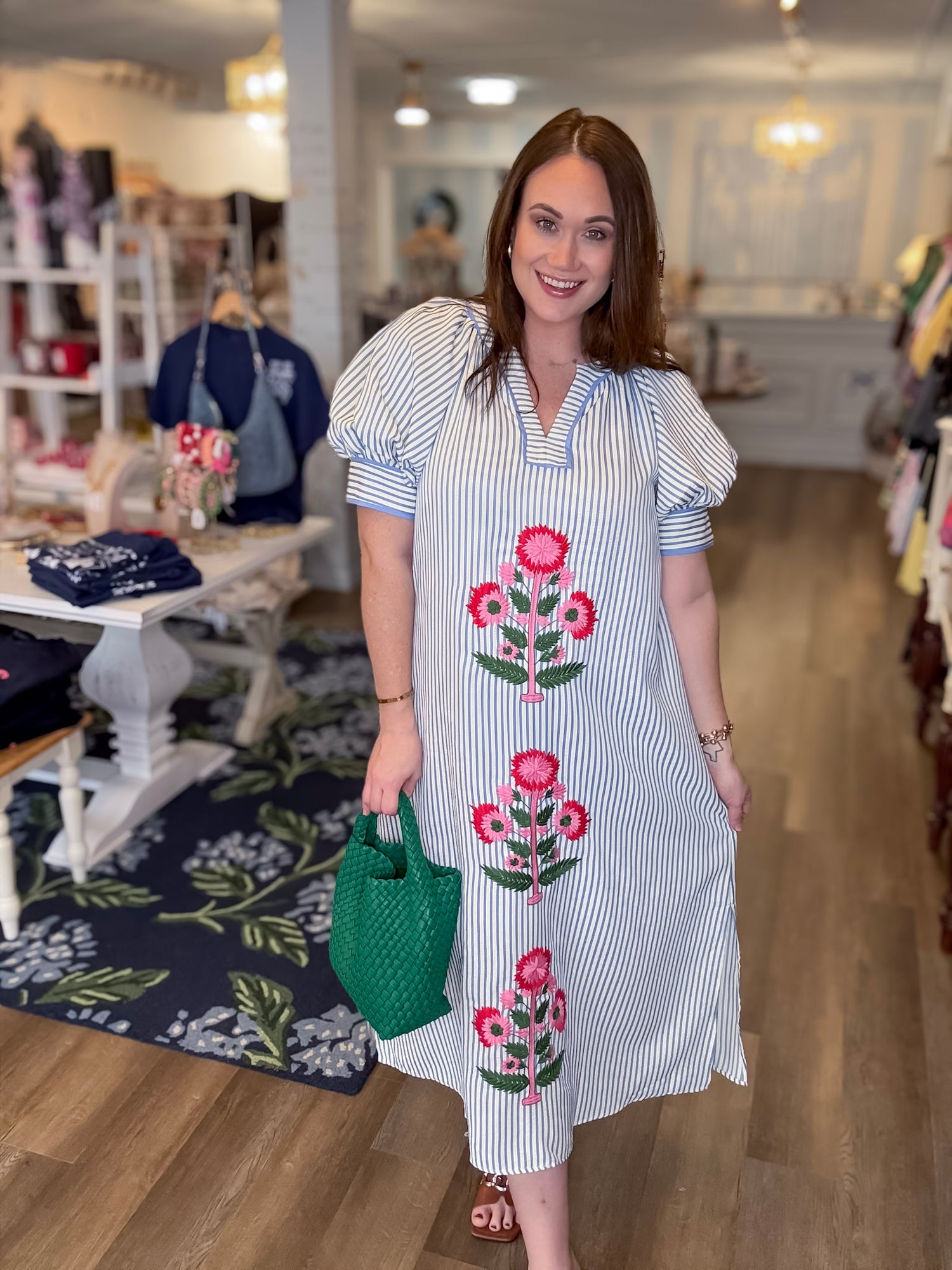 Seabrook Stripe Midi Dress