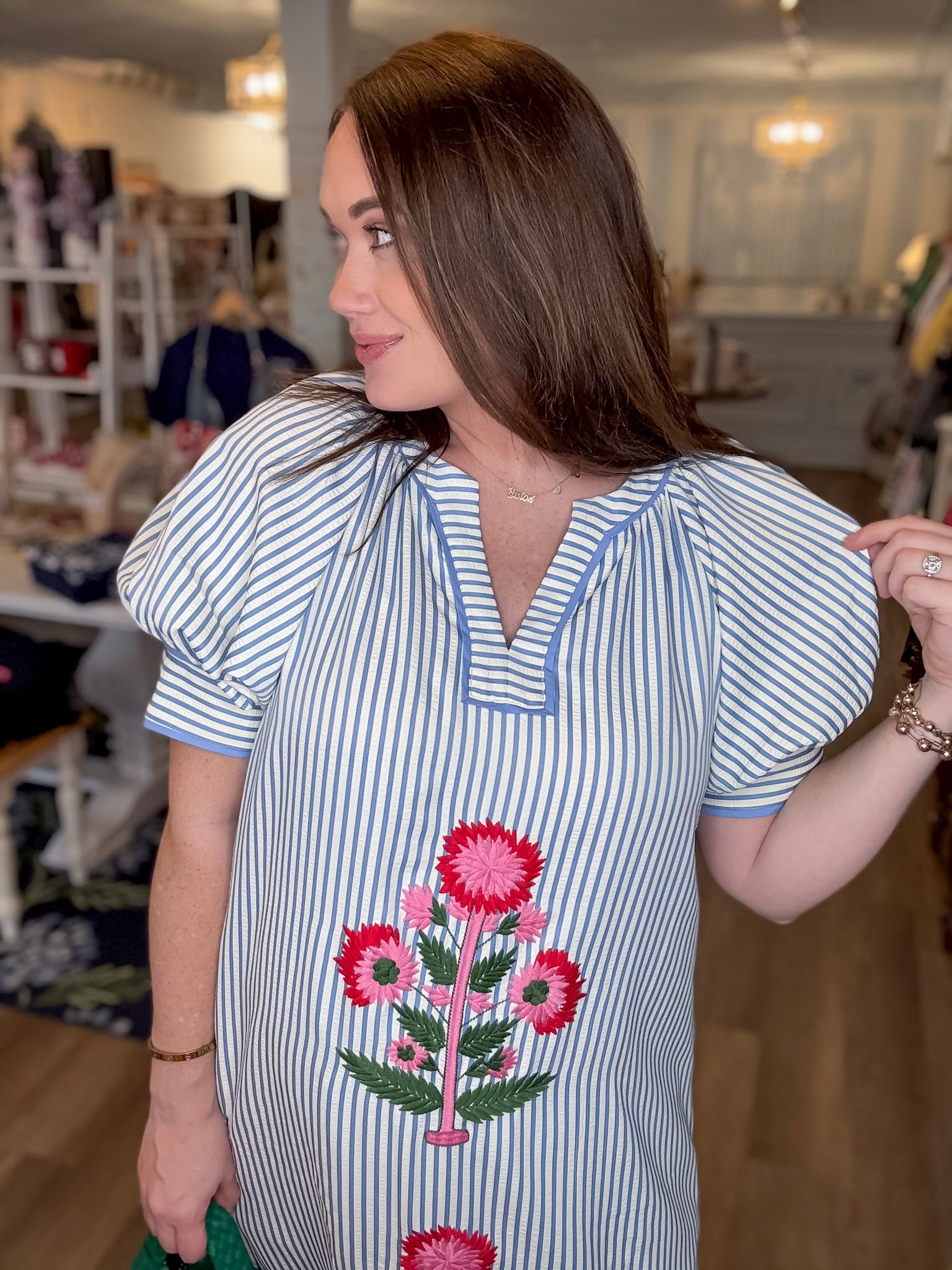 Seabrook Stripe Midi Dress