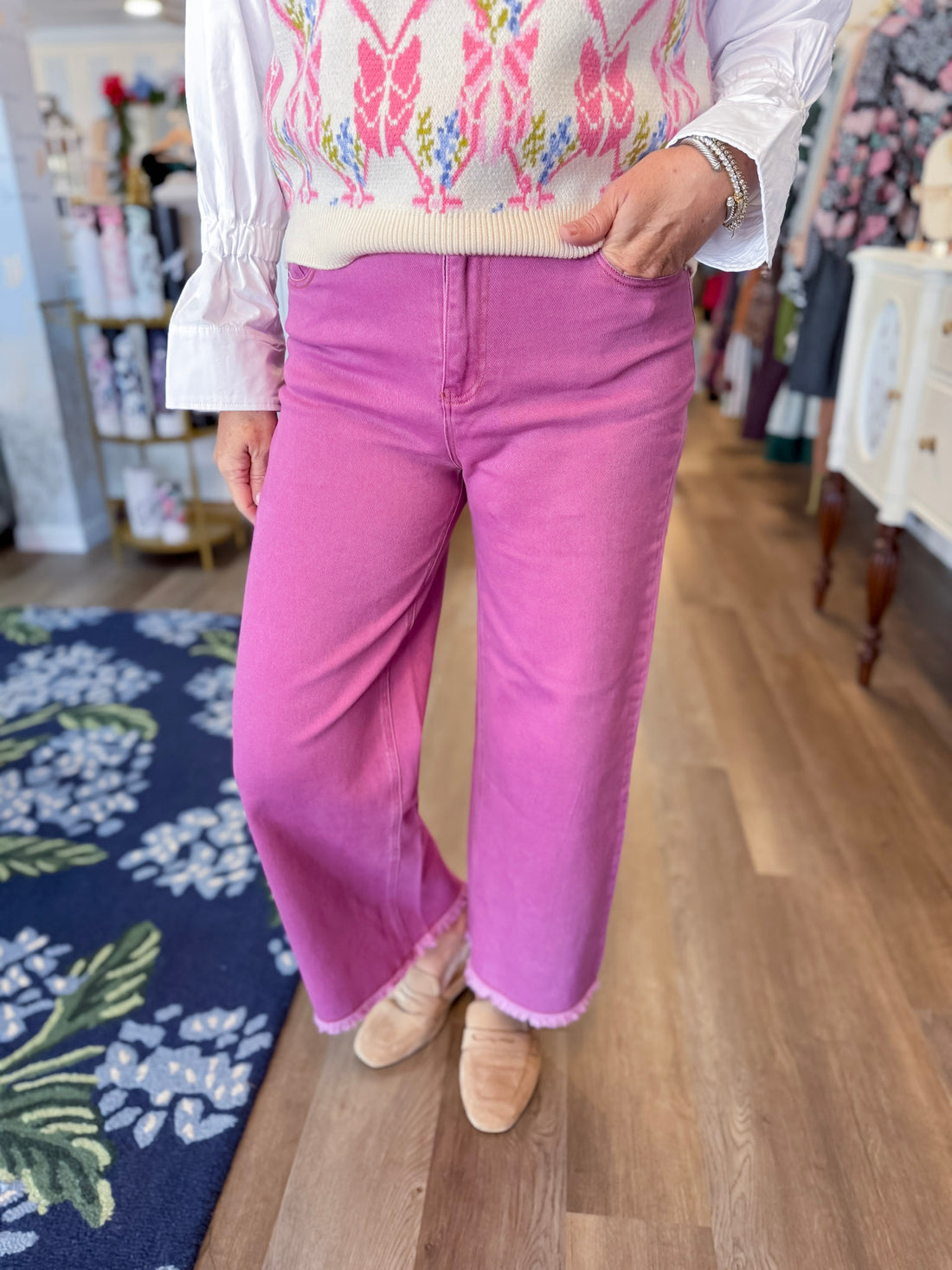 Berry Ridge Fray Hem Jean Threads of Grace