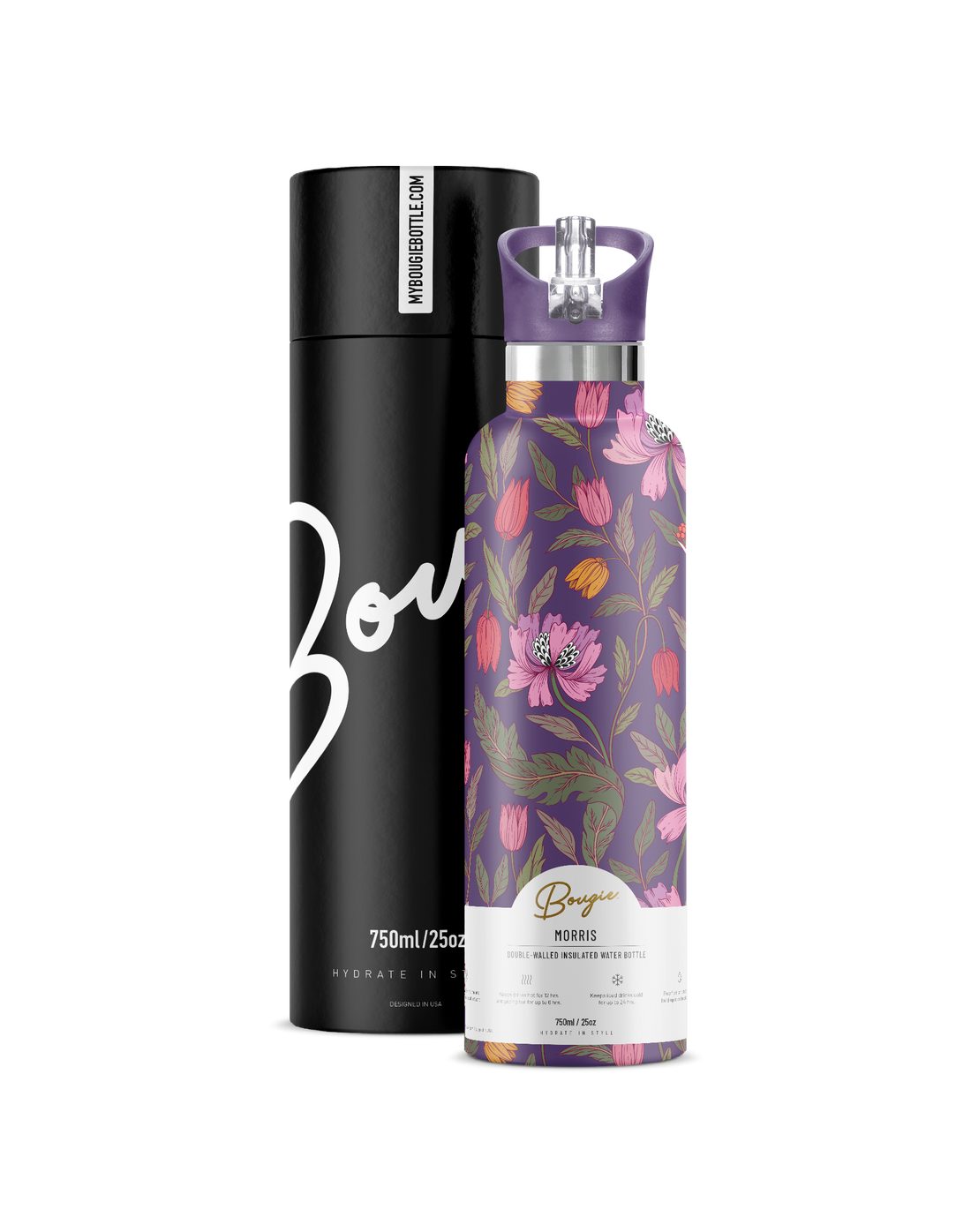 MORRISET foliage 25 oz Insulated Water Bottle My Bougie Bottle