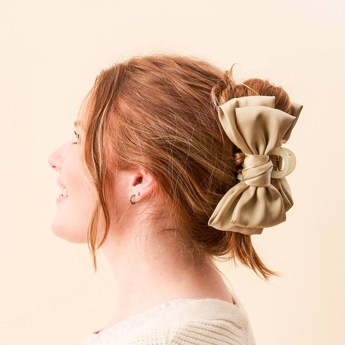 Evergreen Satin Bow Clip The Darling Effect