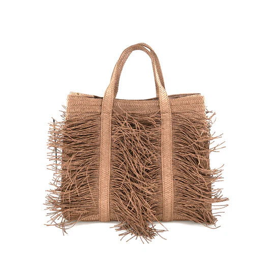 Coastal Fringe Straw Tote BC Handbags