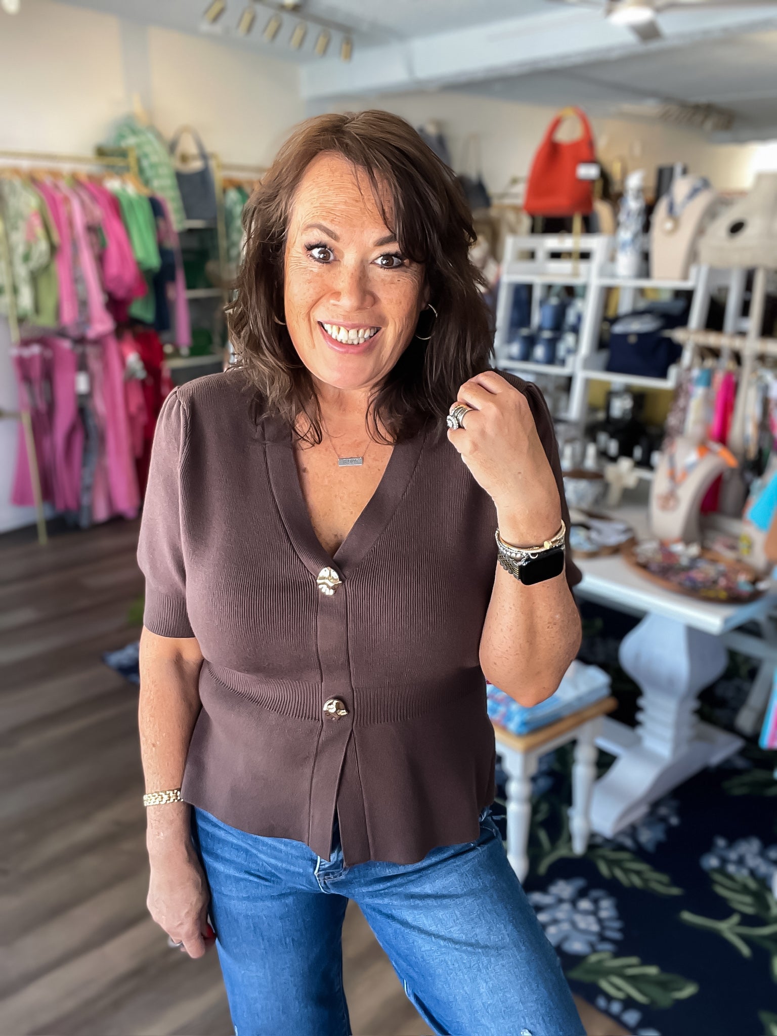 Emerson Knit Top - Brown Skies are Blue