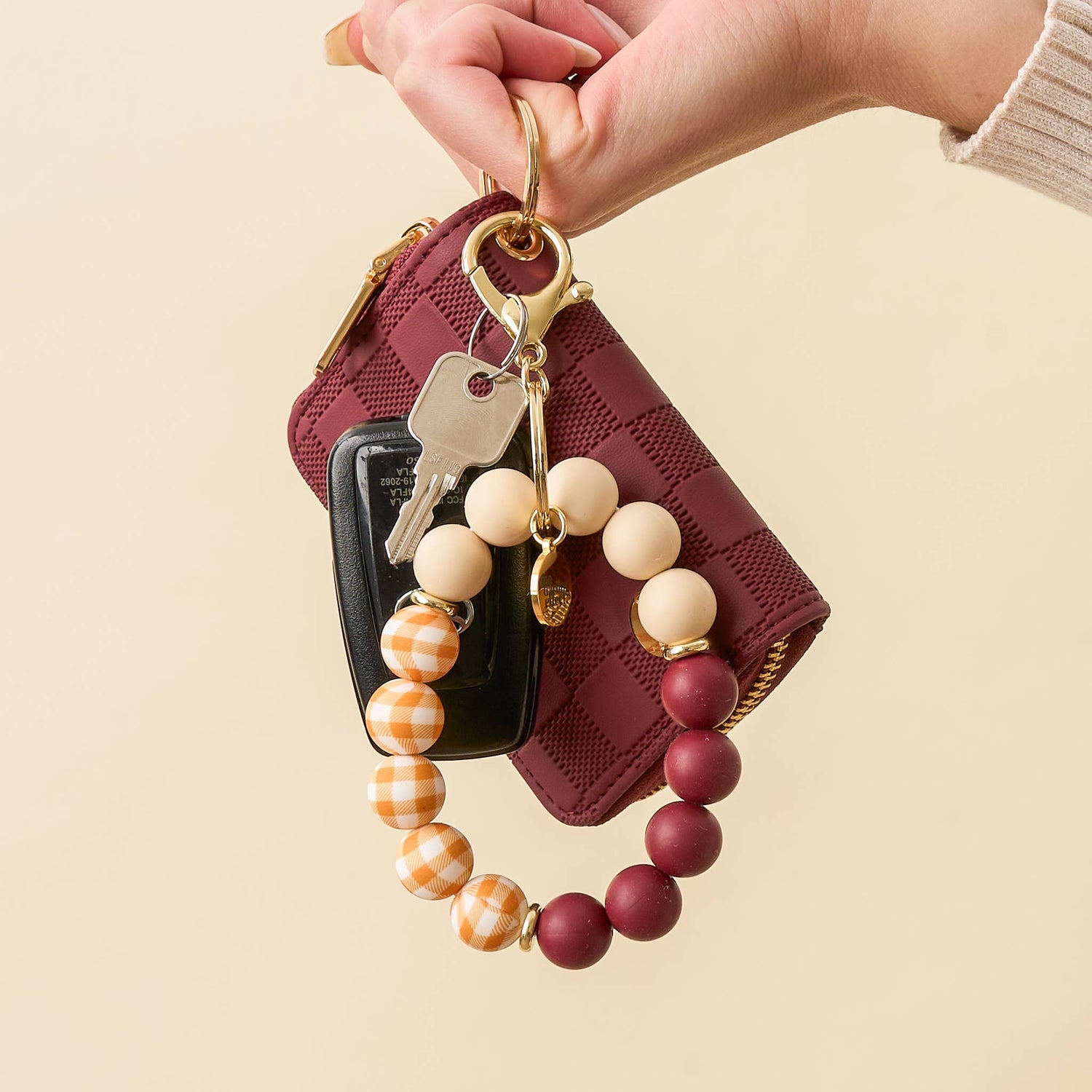 Harvest Gingham Wristlet