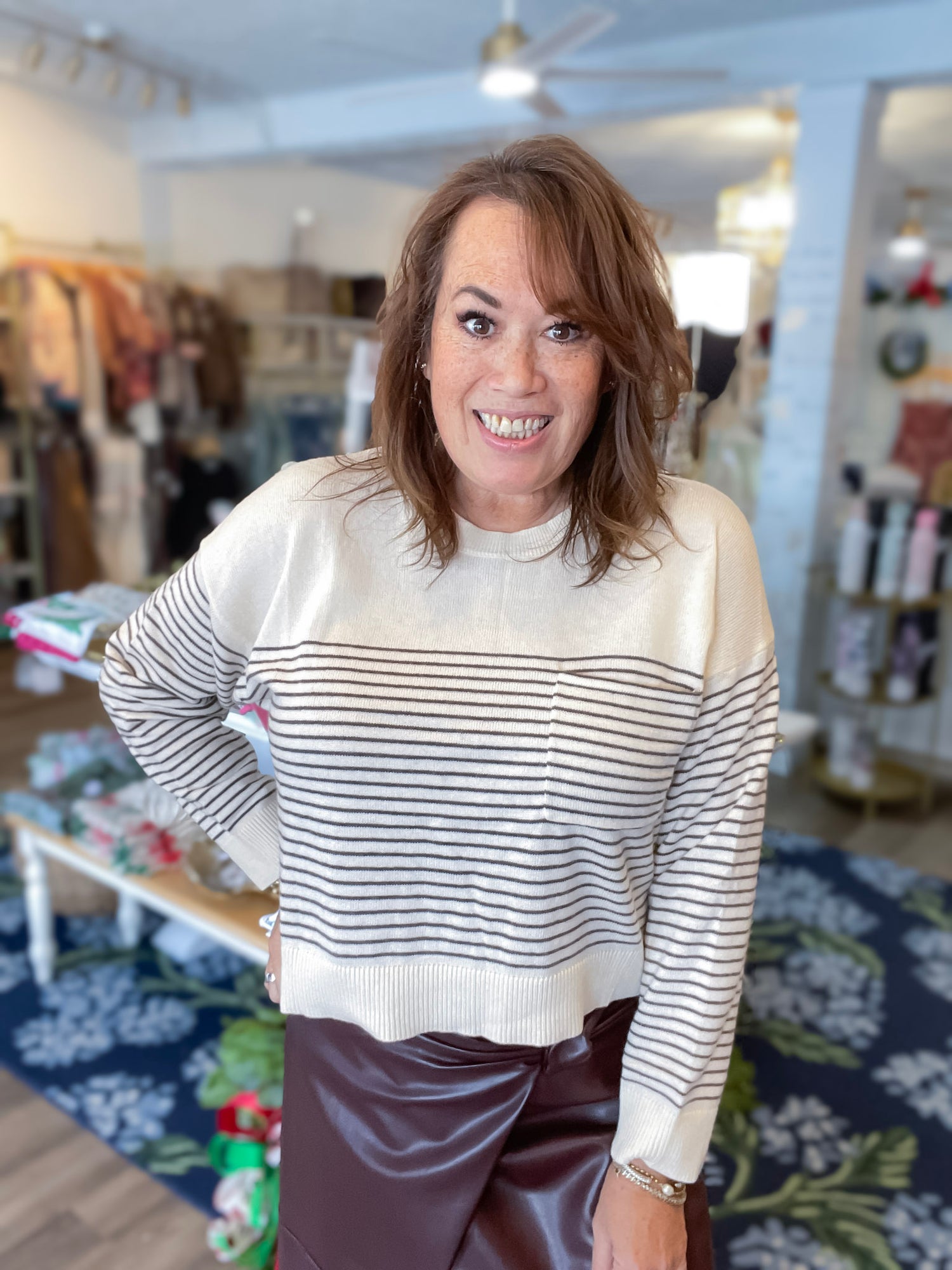 The Marlowe Stripe Sweater Threads of Grace