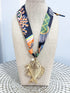 Golden Koi Silk Scarf Necklace SW Trading