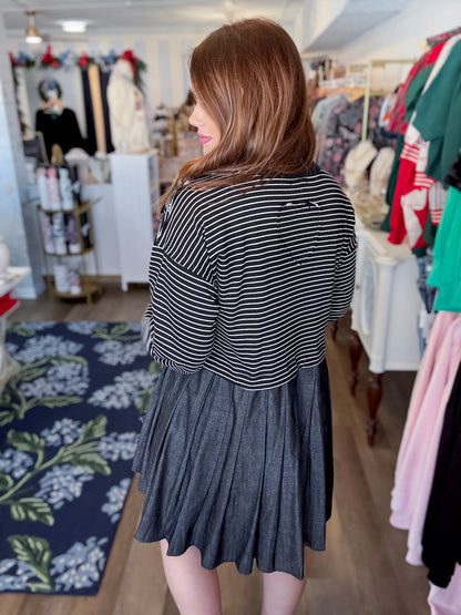 Charcoal Heart Sweater Dress Entro