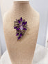 Vintage Purple Crystal Statement Brooch Terry K