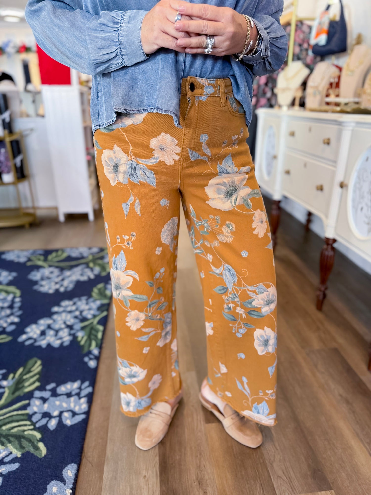 Golden Ridge Floral Pant Threads of Grace