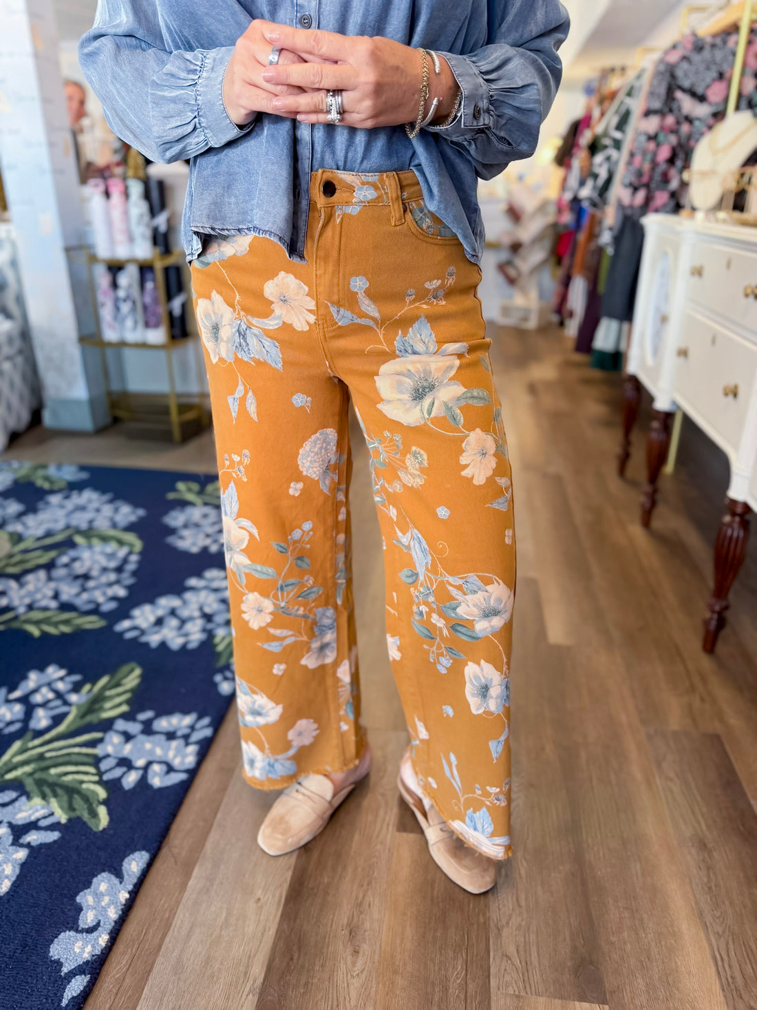 Golden Ridge Floral Pant Threads of Grace
