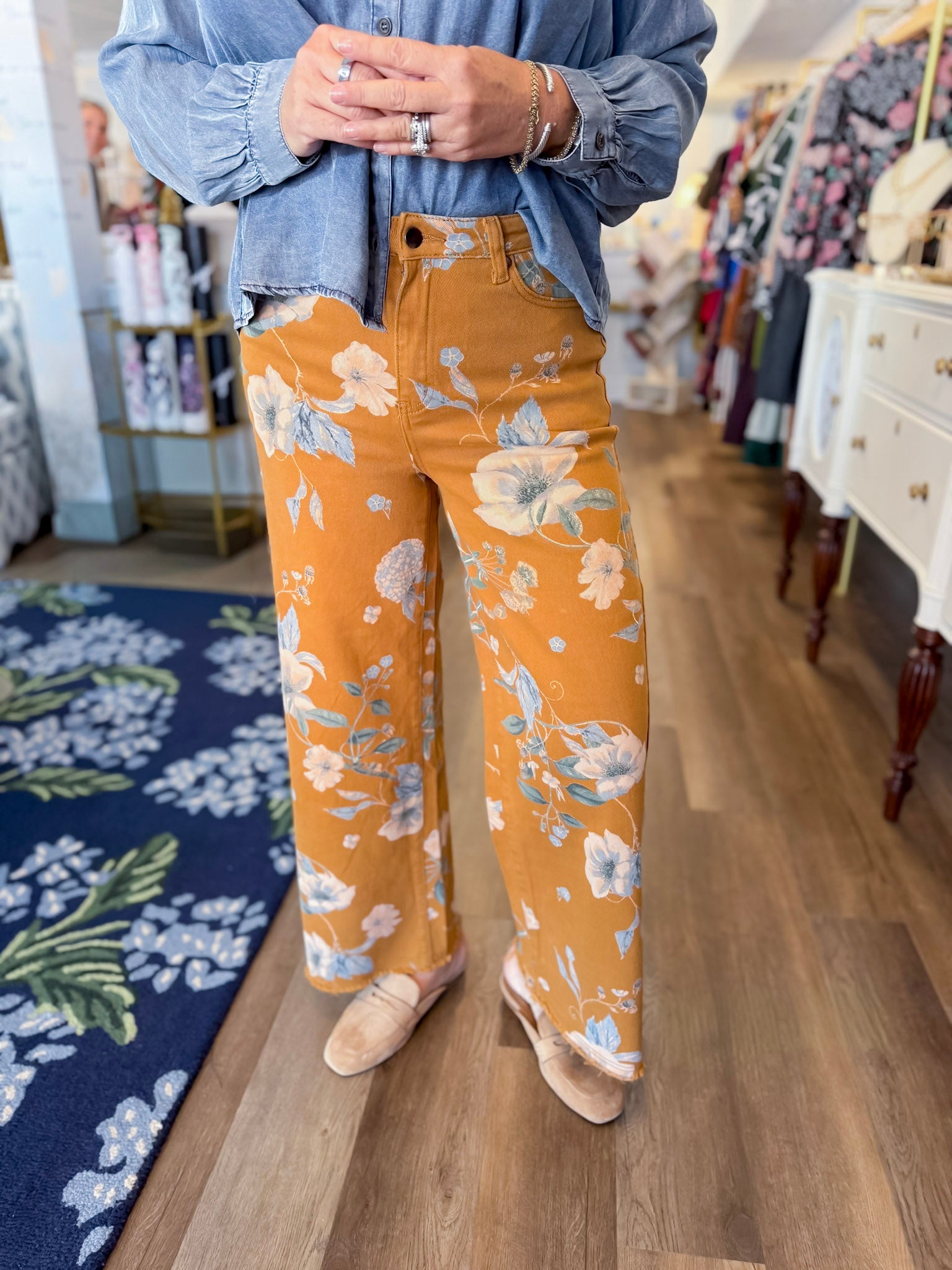 Golden Ridge Floral Pant Threads of Grace