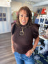 Espresso Elegance Sweater Top Entro