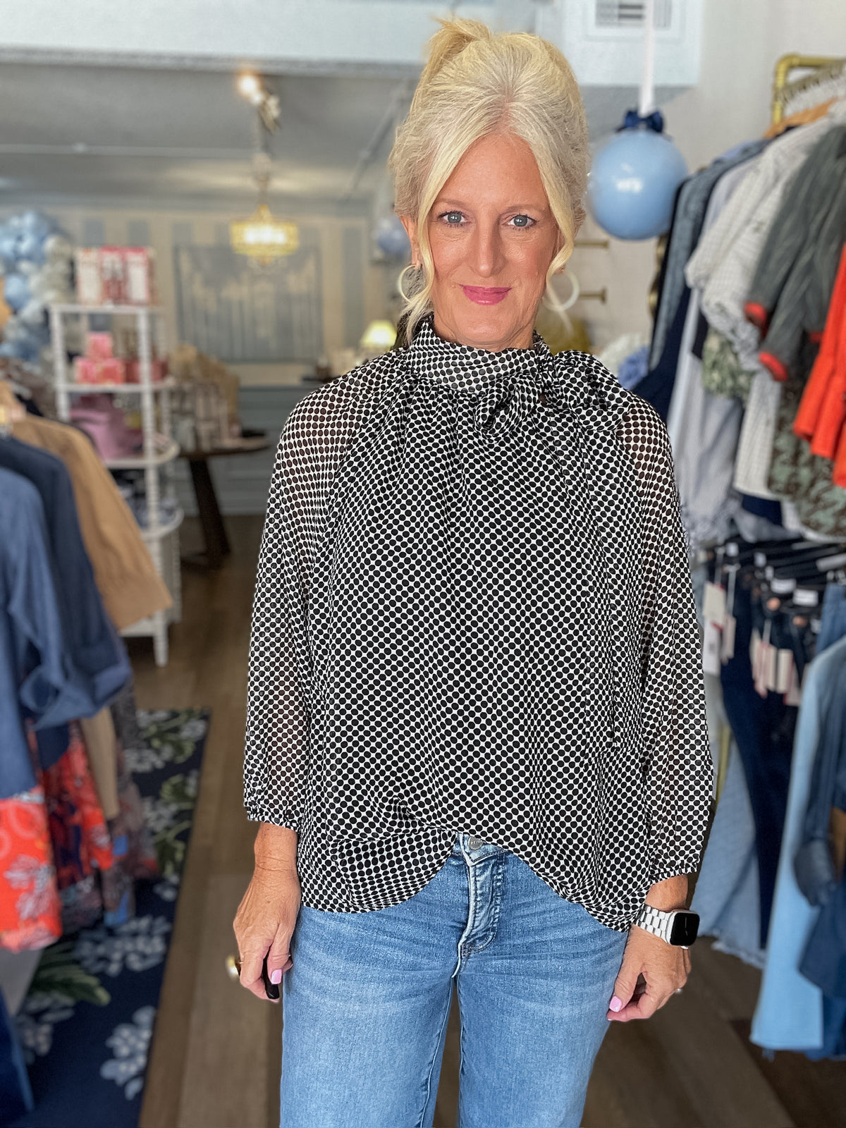 The Blythe Bow Blouse Easel