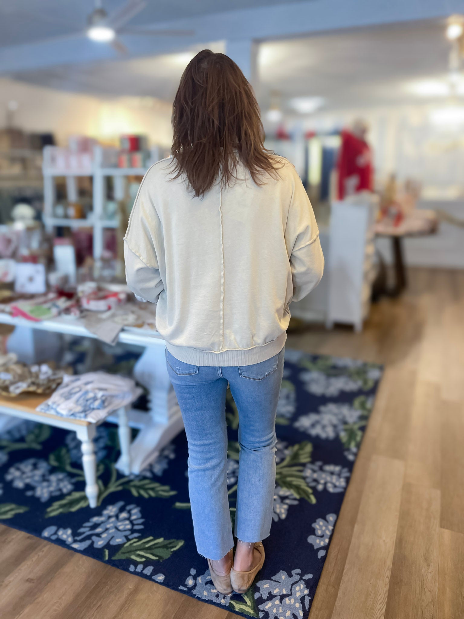 Serene Stitched Sweatshirt Easel