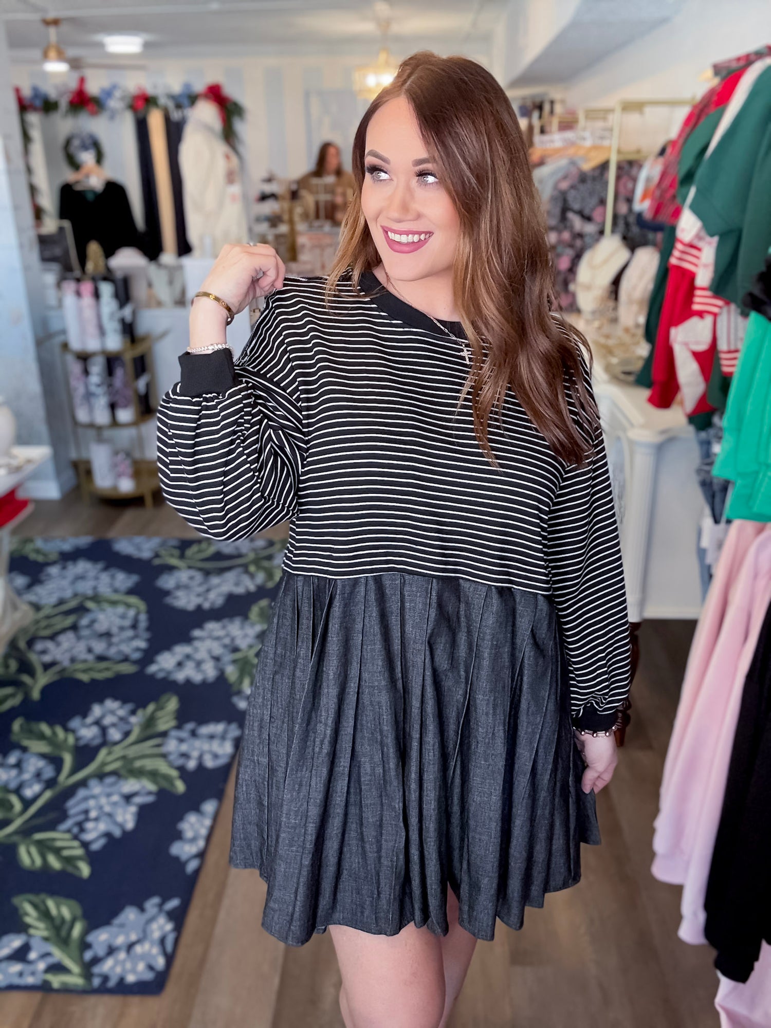 Charcoal Heart Sweater Dress Entro