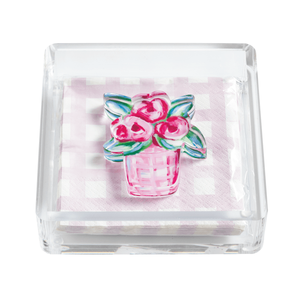 Flower Napkin Holder &amp; Weight Set