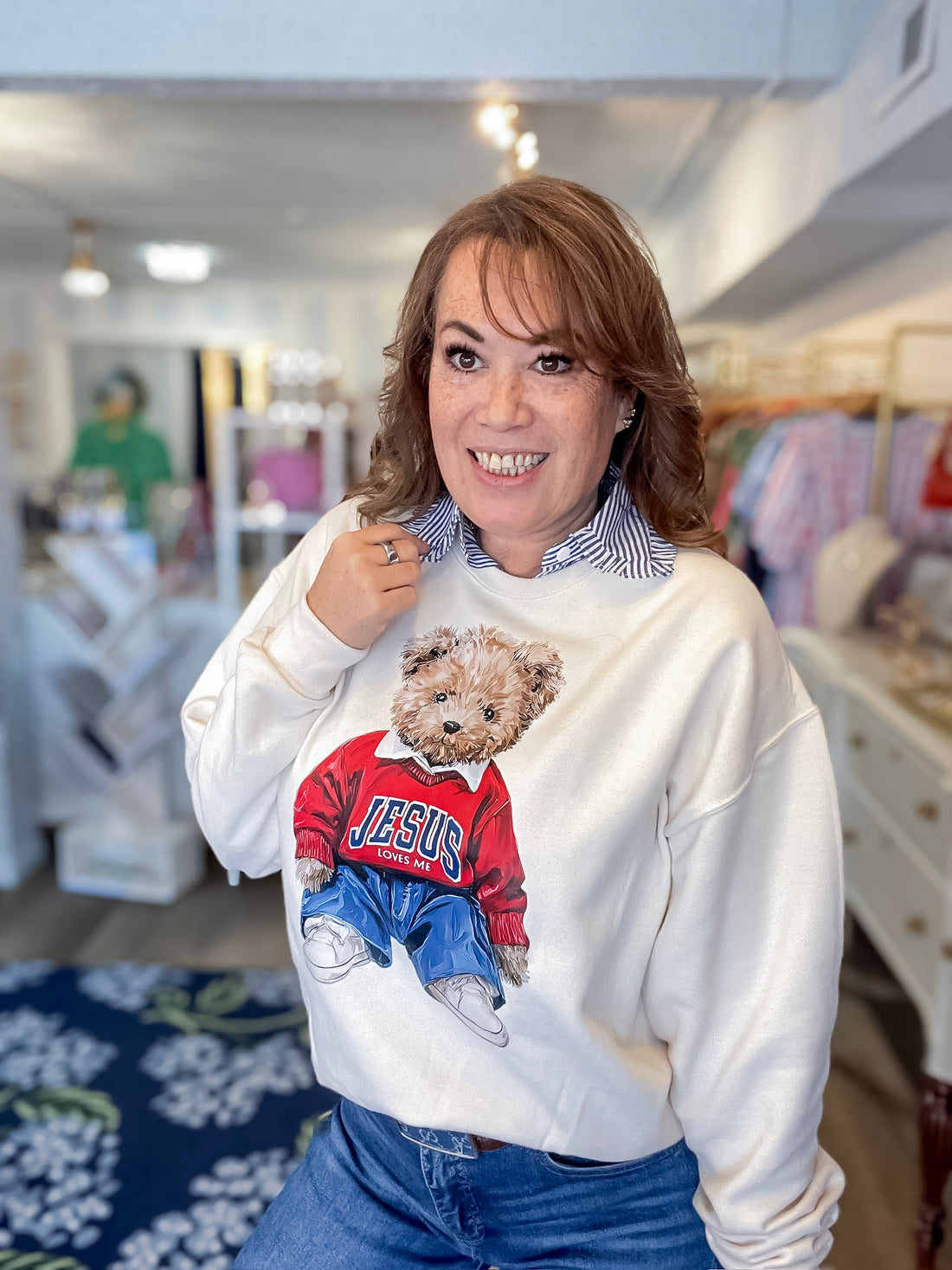 Jesus Loves Me Teddy Sweatshirt