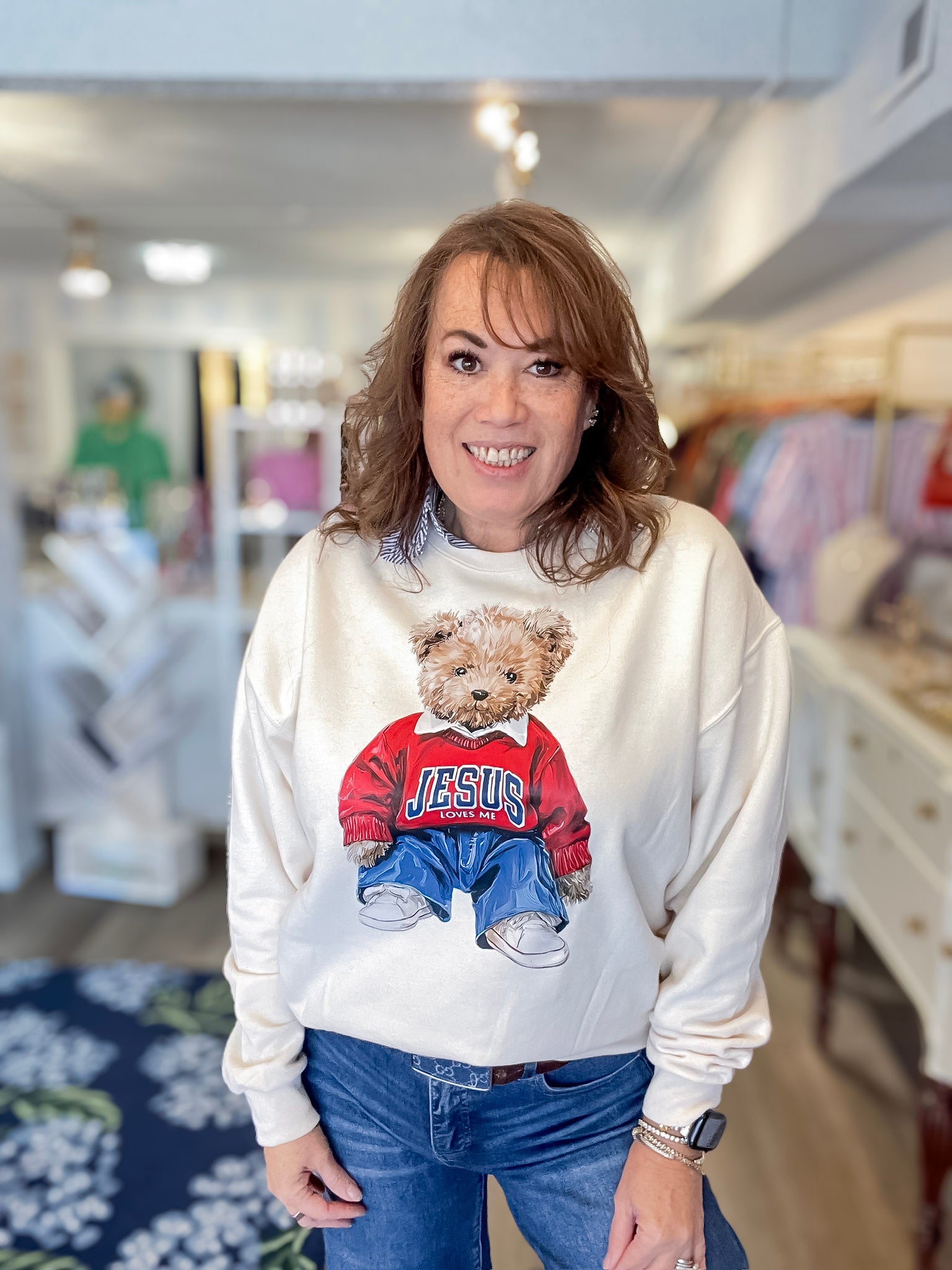 Jesus Loves Me Teddy Sweatshirt