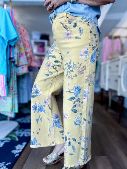 Dusty Ridge Floral Pant - Yellow Threads of Grace