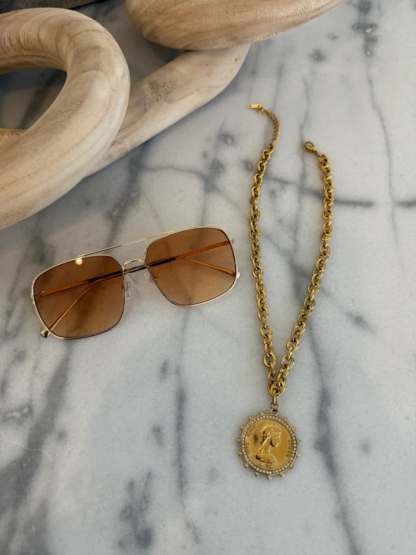 Golden Standard Coin Necklace