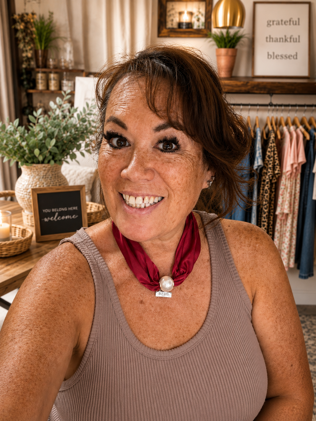 Game Day Pearl Scarf Necklace SW Trading