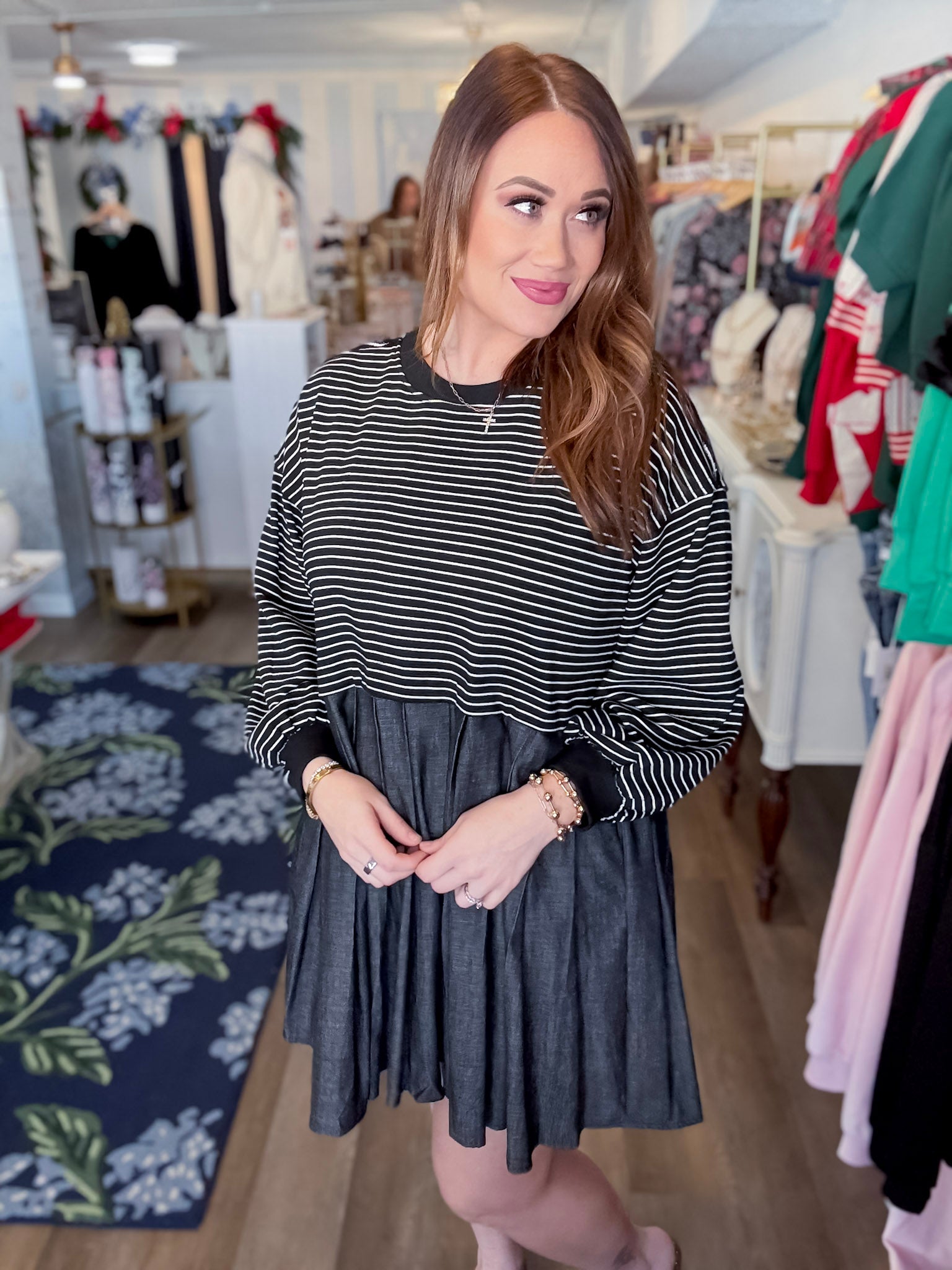 Charcoal Heart Sweater Dress Entro